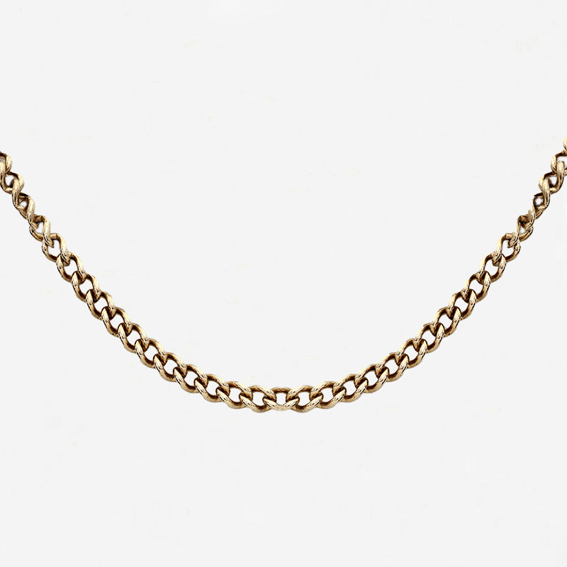 9ct Yellow Gold Curb Link Necklace - Secondhand