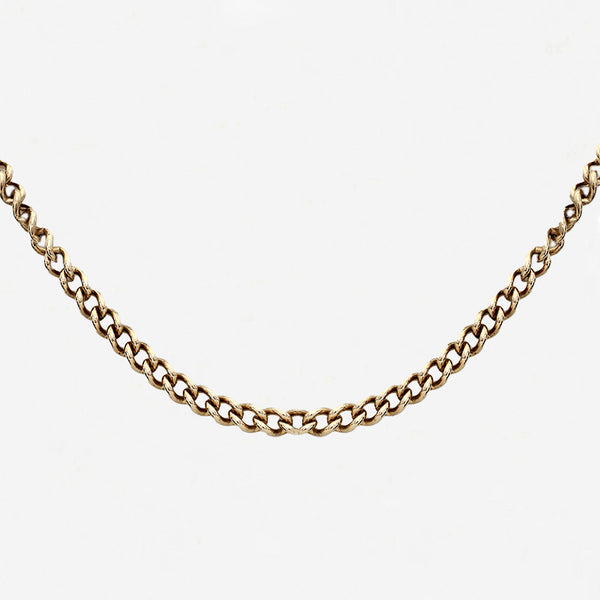 9ct Yellow Gold Curb Link Necklace - Secondhand