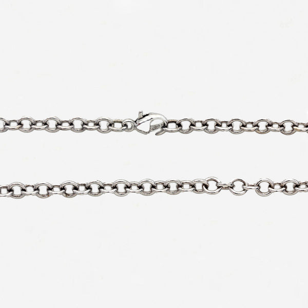 9ct White Gold Trace Link Necklace - Secondhand