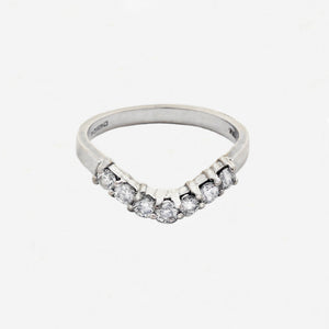 Diamond Curved Eternity Ring in 18ct White Gold - Secondhand