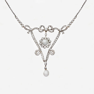 Diamond Pearl Platinum Necklace - Secondhand
