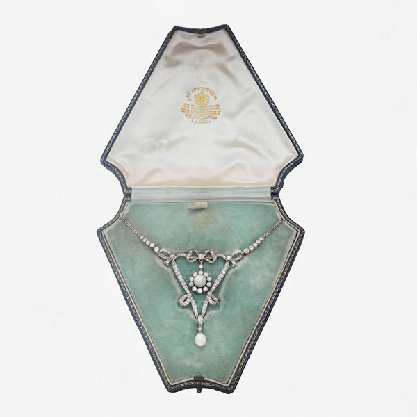 Diamond Pearl Platinum Necklace - Secondhand