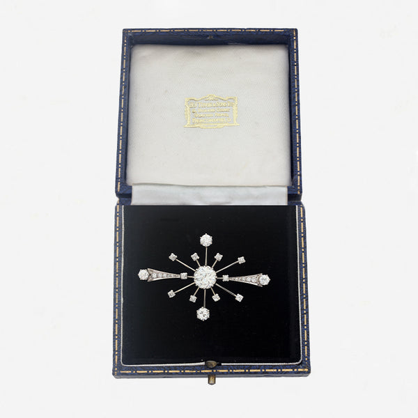 Diamond Star Brooch in 18ct White Gold - Secondhand