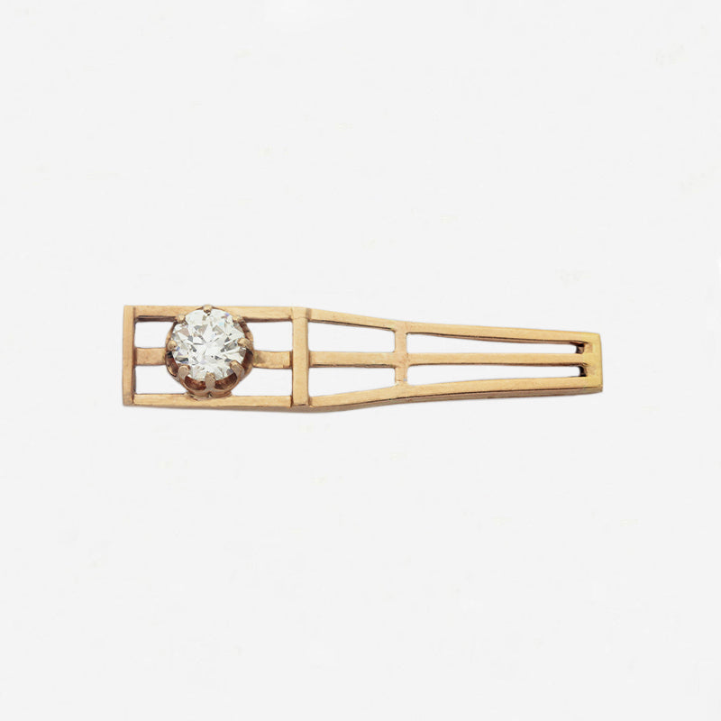 Diamond Set Brooch in 18ct Yellow Gold - Secondhand