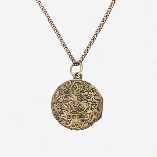 15ct Ruby Set Locket and 9ct Chain - Secondhand