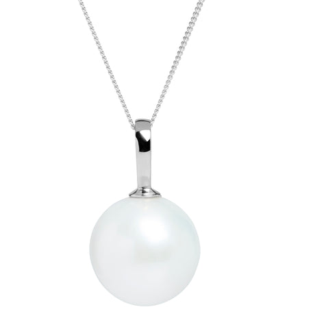 Freshwater Pearl (14-15mm) Pendant in 9ct White Gold