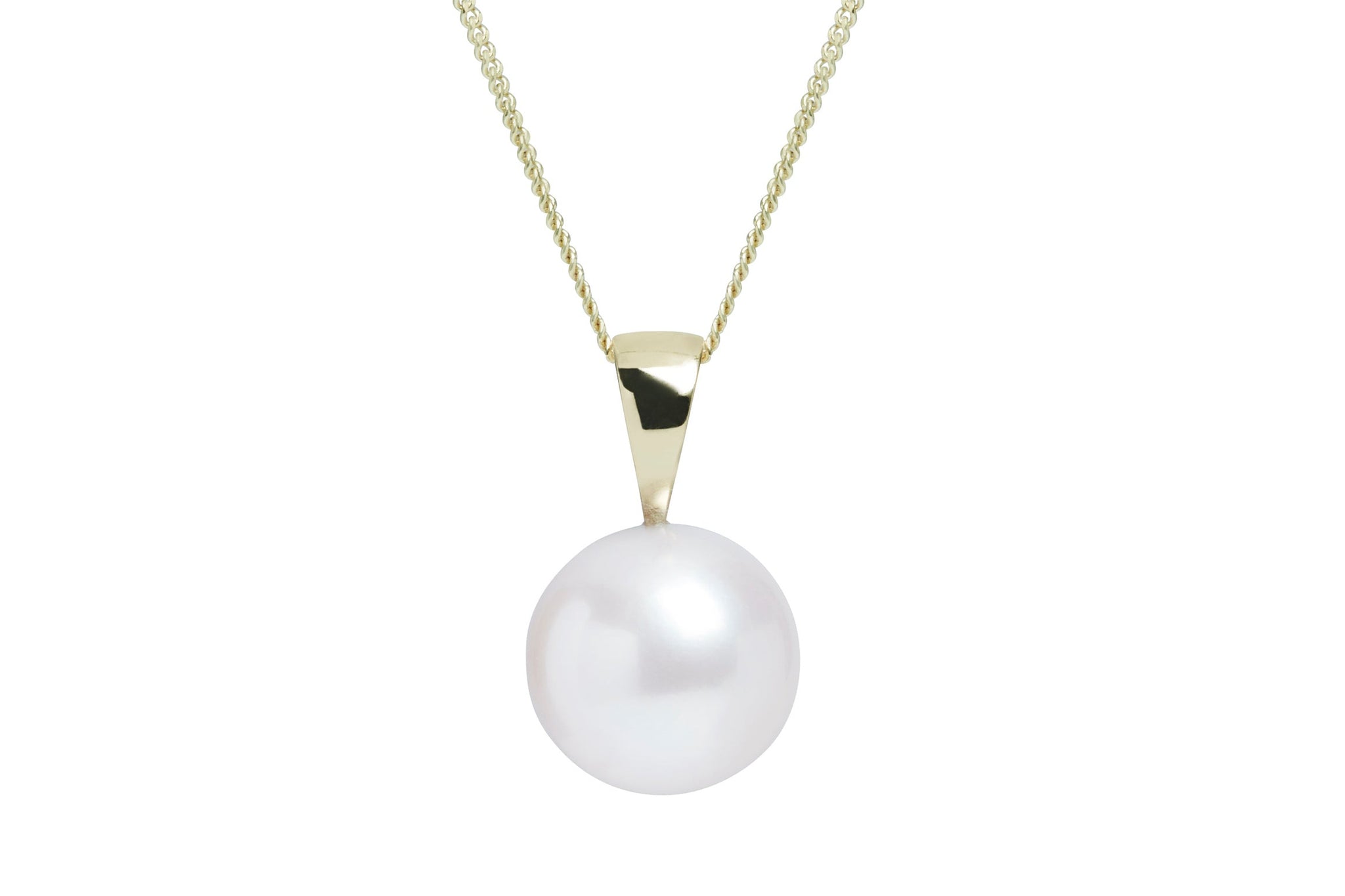 Freshwater Pearl (10-10.5mm) Pendant & Chain in 9ct Gold