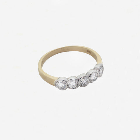 Diamond Half Eternity Ring in 18ct Gold - Secondhand
