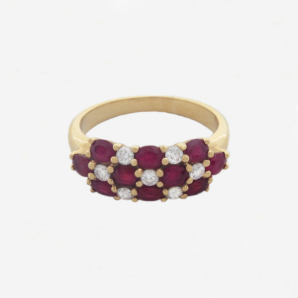 Ruby & Diamond Ring in 18ct Gold - Secondhand