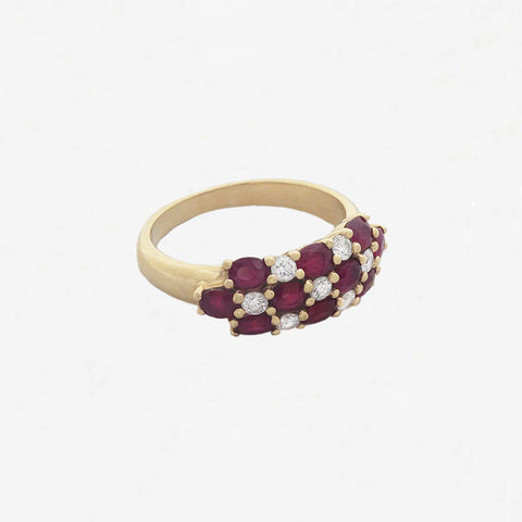 Ruby & Diamond Ring in 18ct Gold - Secondhand