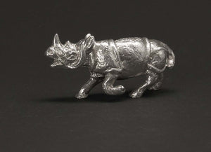 Sterling Silver Rhino (Small) Figurine by Silvants