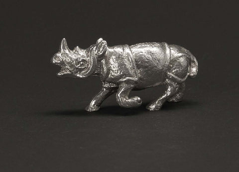 Sterling Silver Rhino (Small) Figurine by Silvants