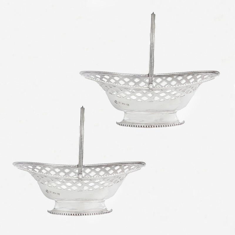 George V Pair of Silver Bon Bon Dishes, Birmingham 1917 - Secondhand