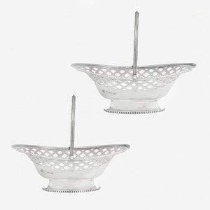 George V Pair of Silver Bon Bon Dishes, Birmingham 1917 - Secondhand