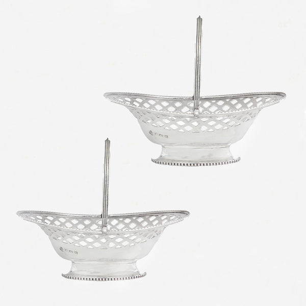 George V Pair of Silver Bon Bon Dishes, Birmingham 1917 - Secondhand