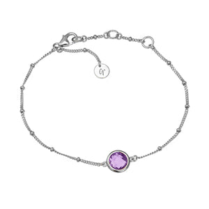 Amethyst Maya Bracelet in Silver by Christin Ranger