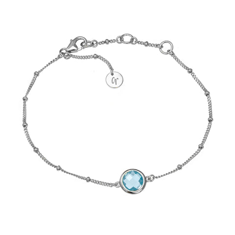 Blue Topaz & Silver Maya Bracelet by Christin Ranger