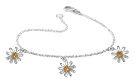 Silver Daisy 10mm Bracelet