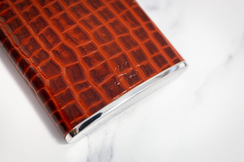 6oz Hip Flask Nile Brown by Marlborough of England