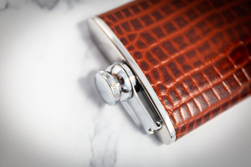 6oz Hip Flask Nile Brown by Marlborough of England