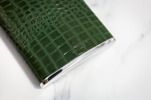 6oz Hip Flask Nile Green by Marlborough of England