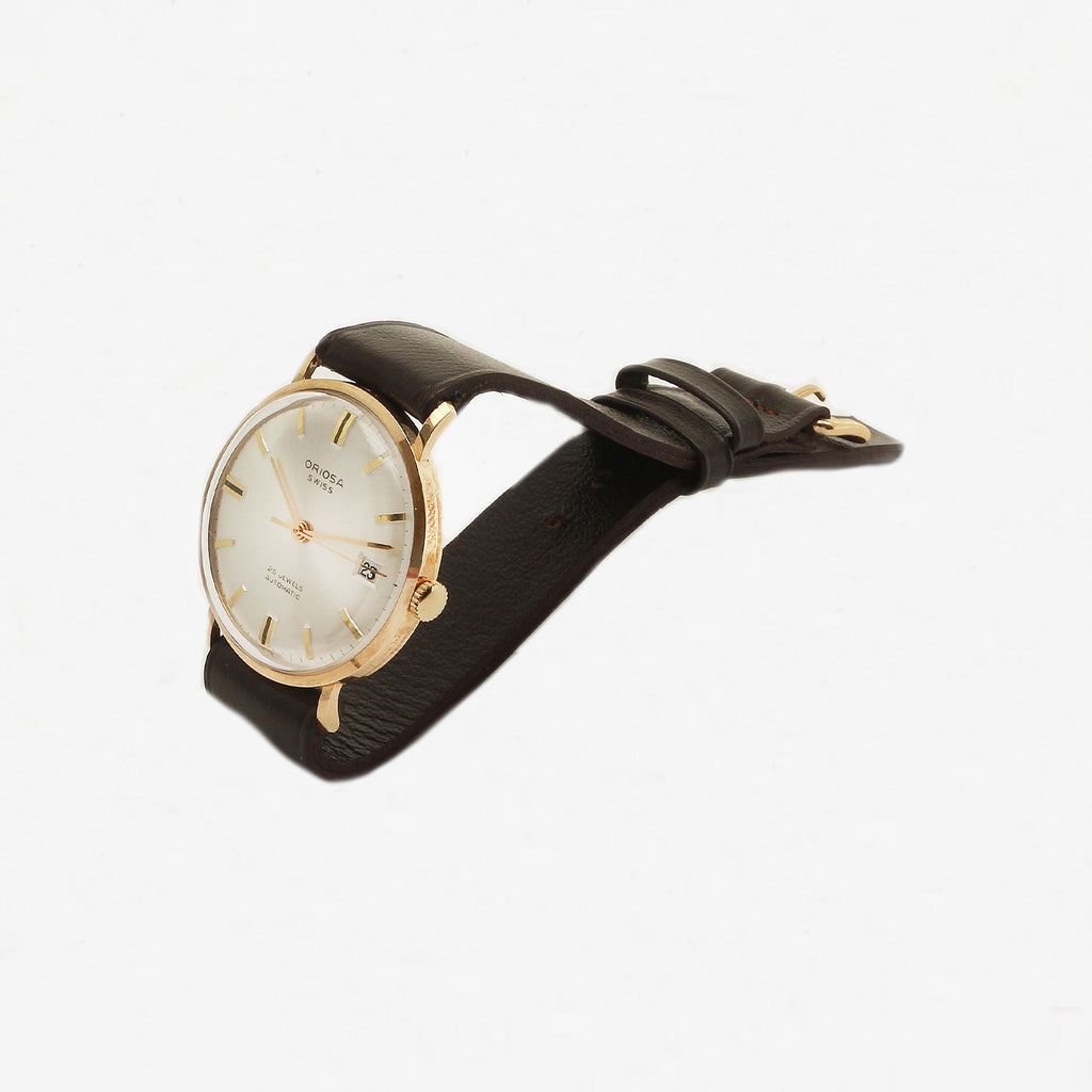 Oriosa Gents Gold Watch on Strap Secondhand Marston Barrett Limited