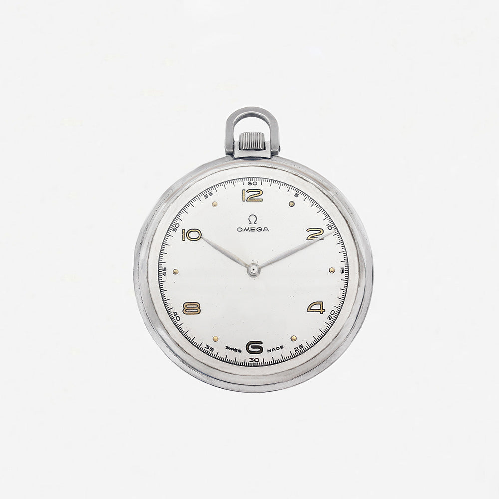 Omega Steel Dress Pocket Watch - Secondhand