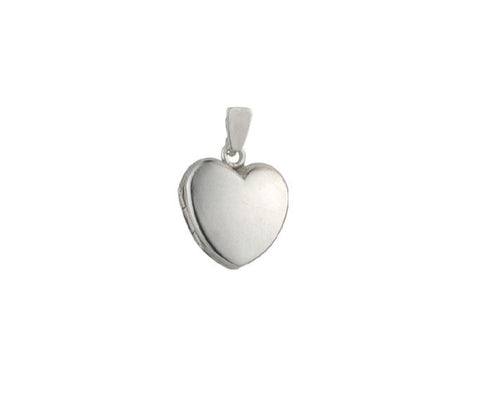 Silver Locket Small Plain Heart