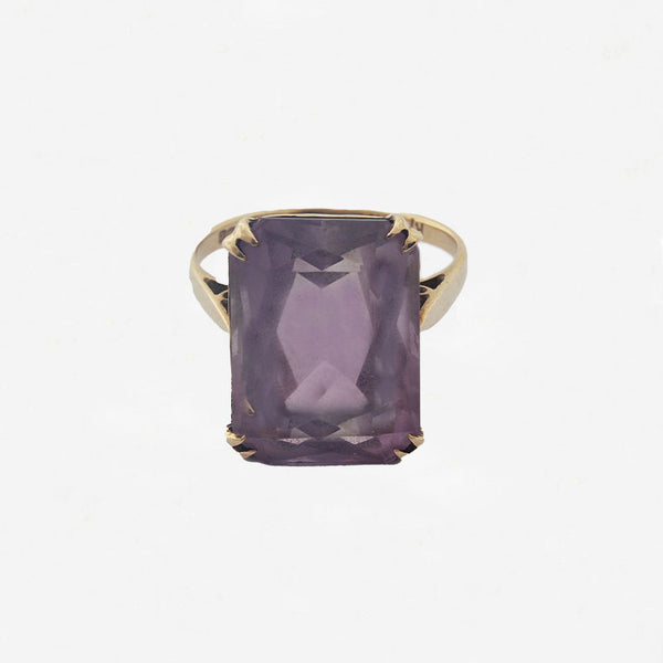 Amethyst Single Stone Ring in 9ct Gold - Secondhand