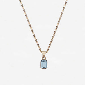 Aquamarine Pendant & Chain in 9ct Gold - Secondhand