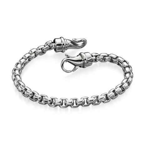 Stainless Steel Large Belcher Link Chain Bracelet by Fred Bennett