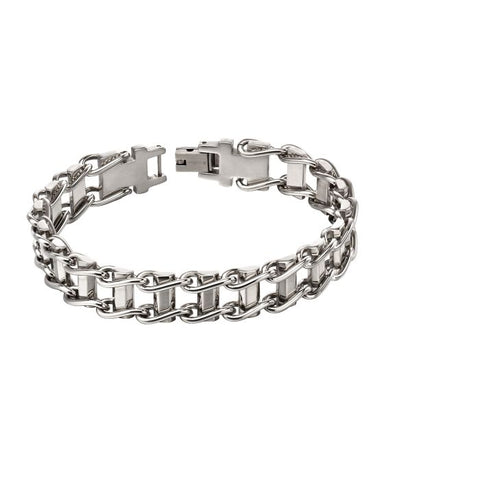 Stainless Steel Bike Chain Bracelet by Fred Bennett