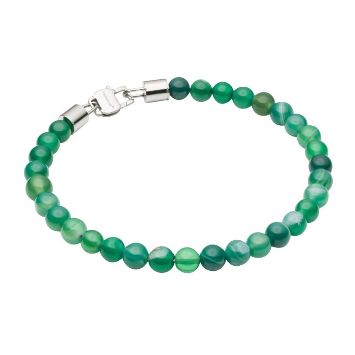 Healing Bead Green Agate Bracelet by Fred Bennett