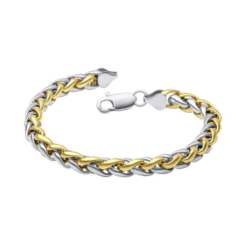 Two Tone Spiga Link Bracelet by Fred Bennett