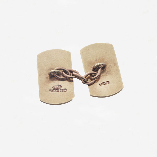 9ct Gold Rectangular Cufflinks - Secondhand