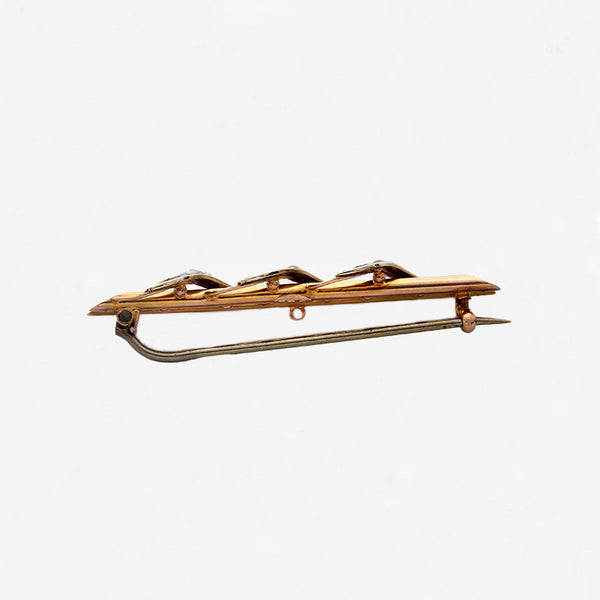 Seed Pearl & 9ct Gold Edwardian Brooch - Secondhand