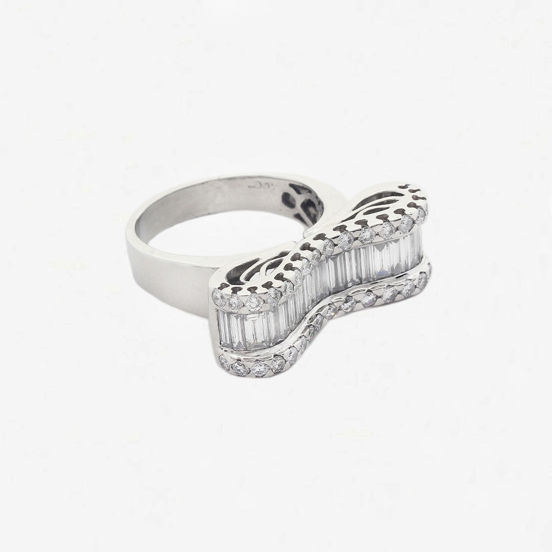Diamond Bow Ring in 18ct Gold - Secondhand