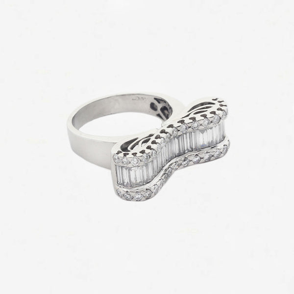 Diamond Bow Ring in 18ct Gold - Secondhand