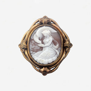 Cameo Pinchbeck Brooch With Memorial Hair - Secondhand