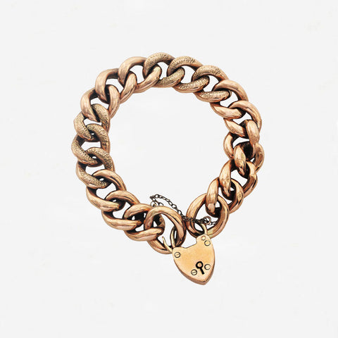 9ct Gold Hollow Curb-link Bracelet - Secondhand