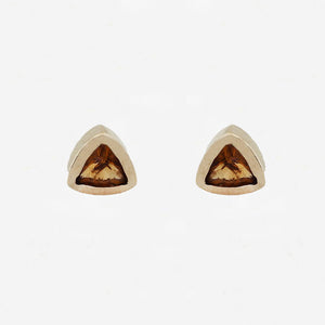 Citrine Stud Earrings in 14ct Gold - Secondhand