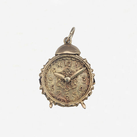 9ct Gold Alarm Clock Charm - Secondhand