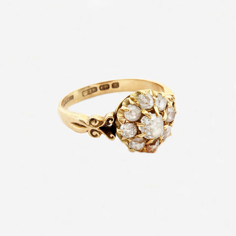 Diamond Cluster Ring in 18ct Gold - Secondhand