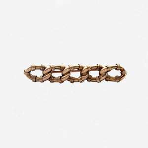 15ct Gold Victorian Curb Link Bar Brooch - Secondhand
