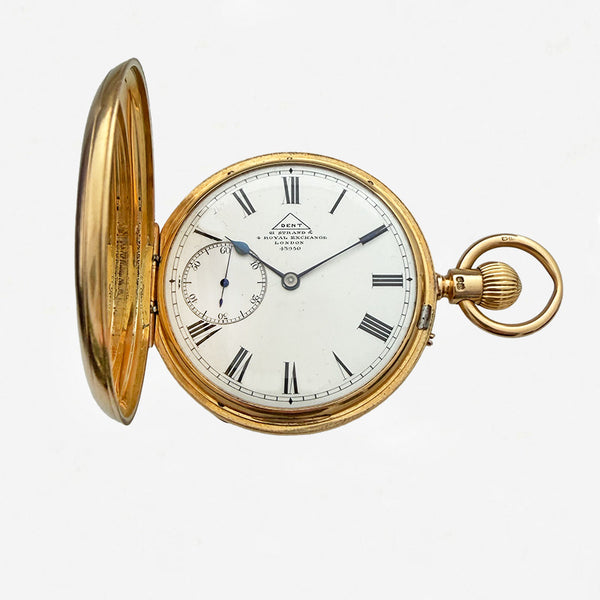 18ct Gold Hunter Pocket Watch by Dent, London  - Secondhand