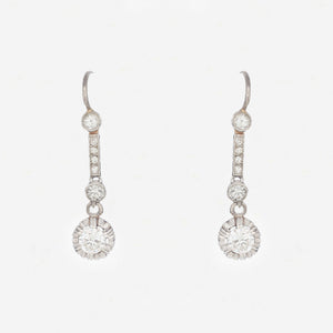Diamond Antique Drop Earrings - Secondhand