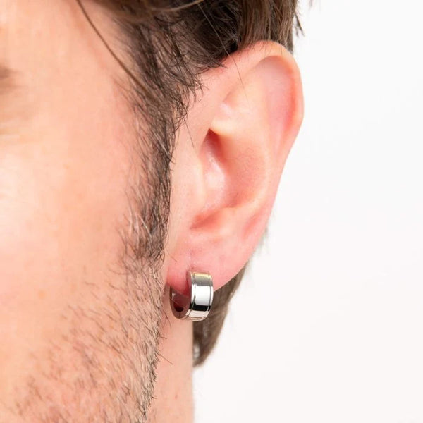 Stainless Steel Hoop Earrings by Fred Bennett