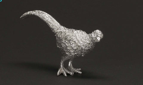 Sterling Silver Female Pheasant Figure