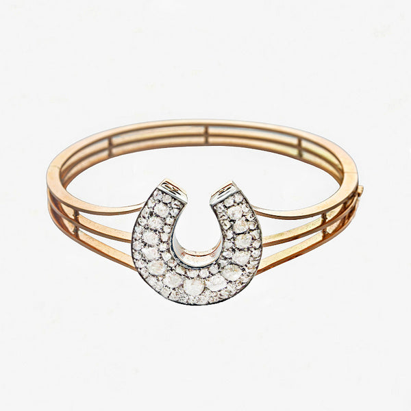 Victorian All Diamond Horseshoe Bangle/Brooch - Secondhand