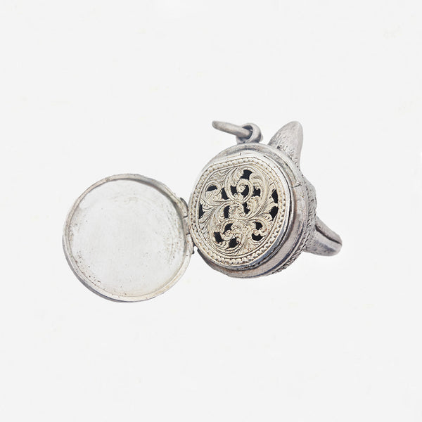 fox vinaigrette in sterling silver antique